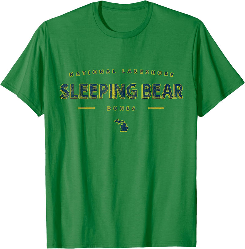 Michigan Style Co. Sleeping Bear Dunes National Lakeshore Michigan T-Shirt - Kelly Green