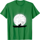 Rabbit in Moon and Moonlight T-Shirt in Kelly Green