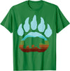Big Bear Grizzly Paw Gift Design Big Texas Bear Claw Gift Design Idea For Bear Fans T-Shirt - Kelly Green