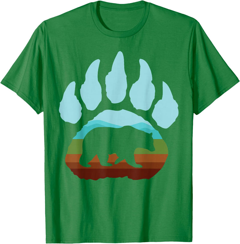 Big Bear Grizzly Paw Gift Design Big Texas Bear Claw Gift Design Idea For Bear Fans T-Shirt - Kelly Green