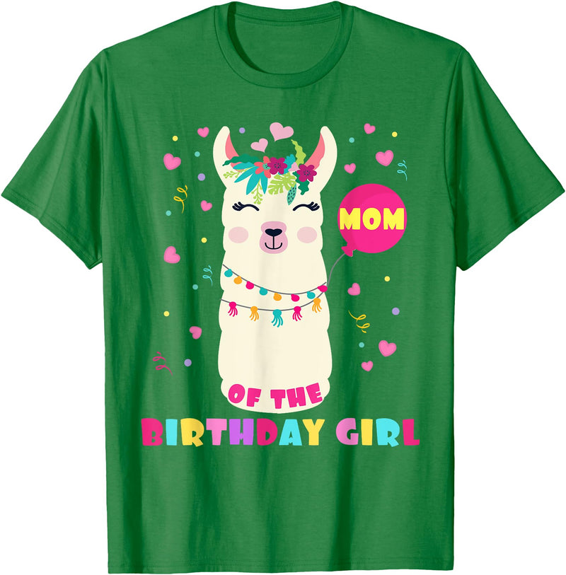 Llamazing Birthday Party Outfit Llama Lovers Mom Of The Birthday Girl Cute Mama Llama Alpaca Llamazing T-Shirt - Kelly Green