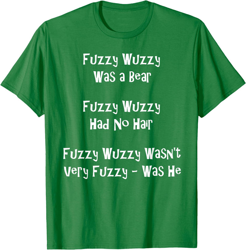 Speech Therapist Gifts - Tongue Twisters! Fuzzy Wuzzy Was a Bear... Best Tongue Twister Gift T-Shirt - Kelly Green