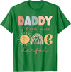 Funny Rainbow 1st Birthday Girl Matching Daddy of Little Miss Onederful First Birthday Boho Rainbow T-Shirt - Kelly Green
