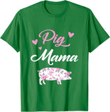 Funny Pig Lover Piggy Squad Gift For Women Pig Mama Funny Pig Mom Gift For Women Piggy Squad T-Shirt - Kelly Green