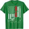 Vintage Gift for proud Dad of three Kids 4th July Daddy Bear with 3 cubs American Flag Daddy Bear Triplets T-Shirt - Kelly Green