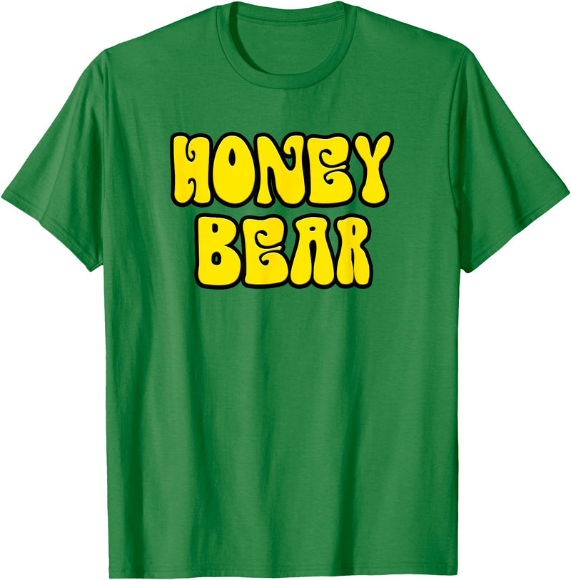 Classic 70's Retro Vintage Hippie Honey Designer Classic 70s Retro Vintage Hippie Honey Bear T-Shirt T-Shirt - Kelly Green
