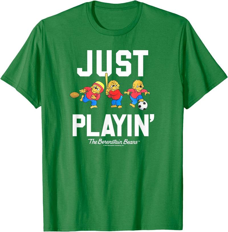 The Berenstain Bears The Berenstain Bears Just Playin T-Shirt - Kelly Green