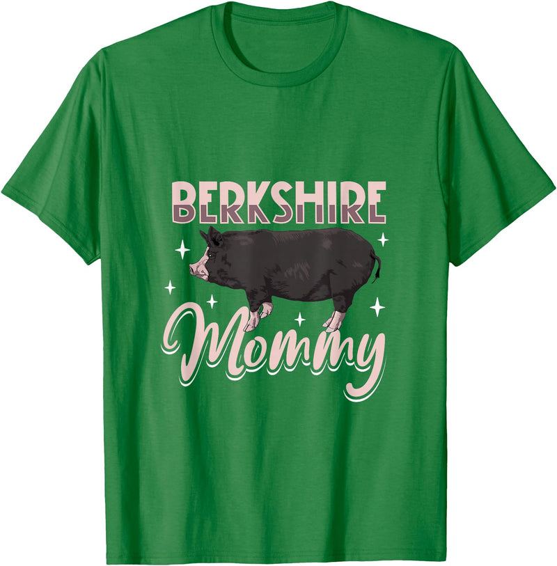 Creative Berkshire Pig designs Berkshire Pig Mommy T-Shirt - Kelly Green