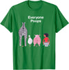 Everyone Poops Funny Zebra Pig Toilet Humor Tees Everyone Poops Funny Zebra Pig Toilet Humor T-Shirt - Kelly Green