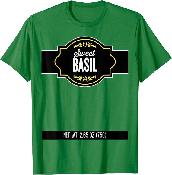 Funny Cooking Spices Easy Group Costumes Sweet Basil Spice Rack Simple Halloween Team Costume Easy T-Shirt - Kelly Green