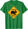 Australia Retro Koala Co. Koala Bear Warning Sign - Drop Bears Funny Koalas Australia T-Shirt - Kelly Green