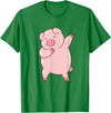 Cute Pig Tees Dabbing Pig Cute Pigs Dab Farmer Funny Pig T-Shirt - Kelly Green