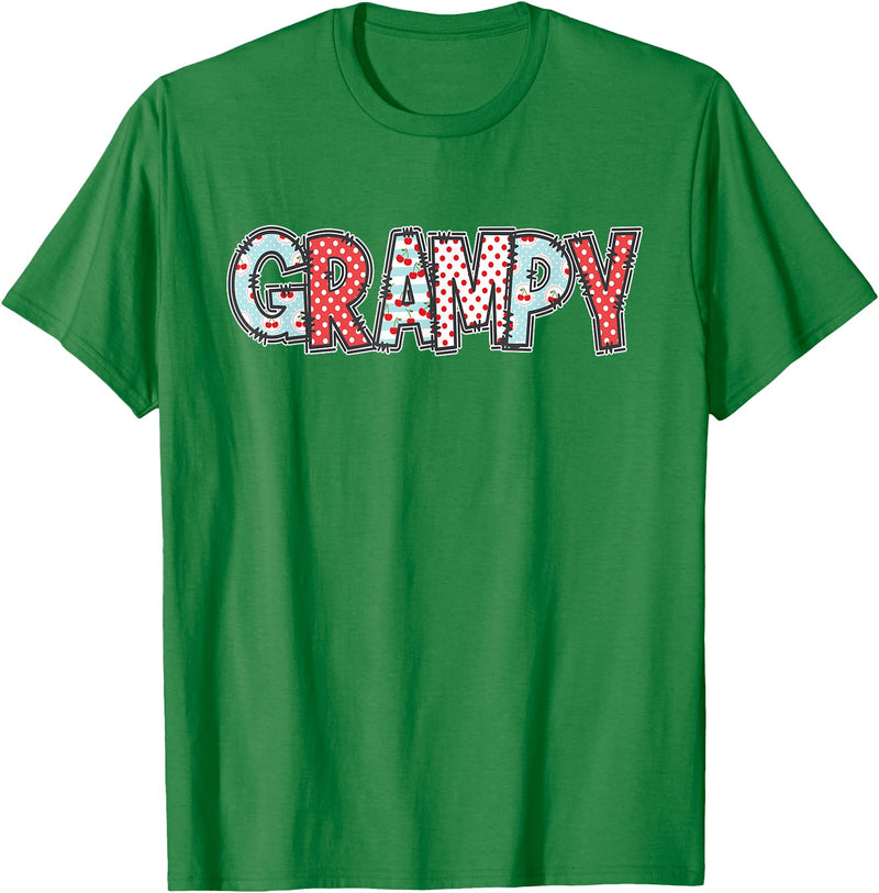 Retro Cherry Matching Family Tees Boho Cherry Grandpa Grampy Halloween Costume T-Shirt - Kelly Green
