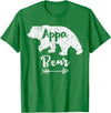 Mens Funny Appa Bear Father's Day Shirt T-Shirt - Kelly Green