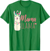 ADVENTURE ALPACA LLAMAS Designs MAMA LLAMA Funny Mother Lamas Meme T-Shirt - Kelly Green