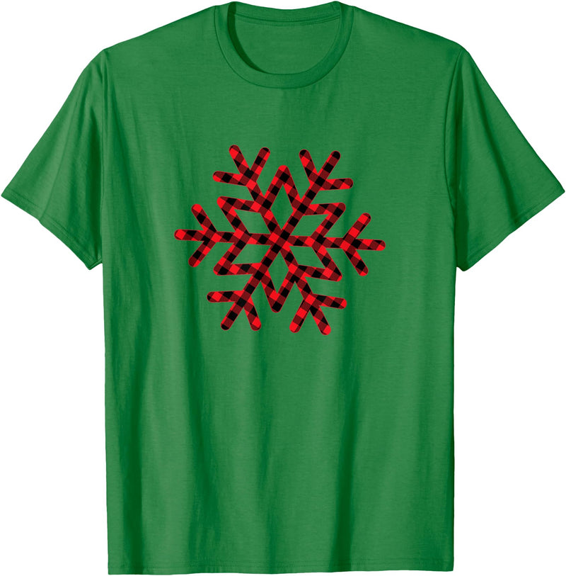 Christmas Snowflake buffalo plaid Holiday gifts Christmas snowflake buffalo plaid Holiday gift fun Winter T-Shirt - Kelly