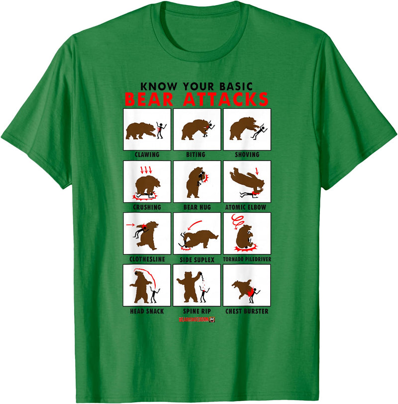 Bearmageddon Basic Bear Attacks Shirt T-Shirt - Kelly Green