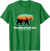 Retro Vintage WA Summer Camping & Hiking Souvenir Woodland Park Zoo Washington Tourist T-Shirt - Kelly Green