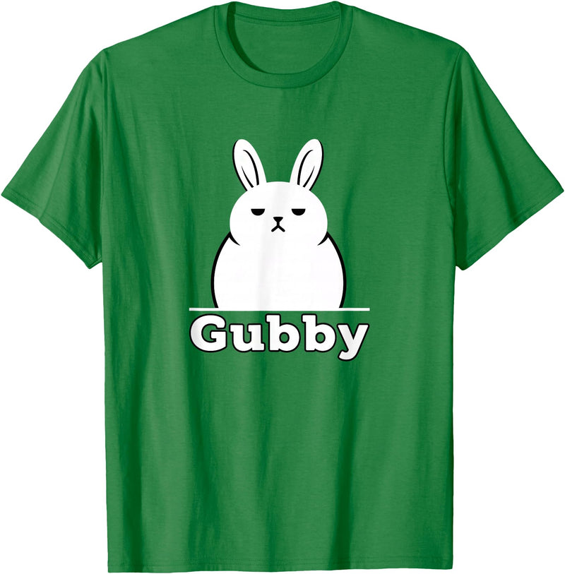 Gubby Rabbit Anime Funny Character Cute Grumpy Bunny T-Shirt in Kelly Green