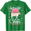 Pack A Punch Just A Girl Who Loves Cows Shirt Vintage T-Shirt - Kelly Green