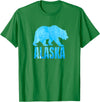 Wild Animal Alaska State Animal Polar Bear Ice Souvenir T-Shirt - Kelly Green