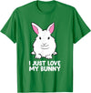 I Just Love My Bunny Cute Bunny Rabbit Pet T-Shirt in Kelly Green