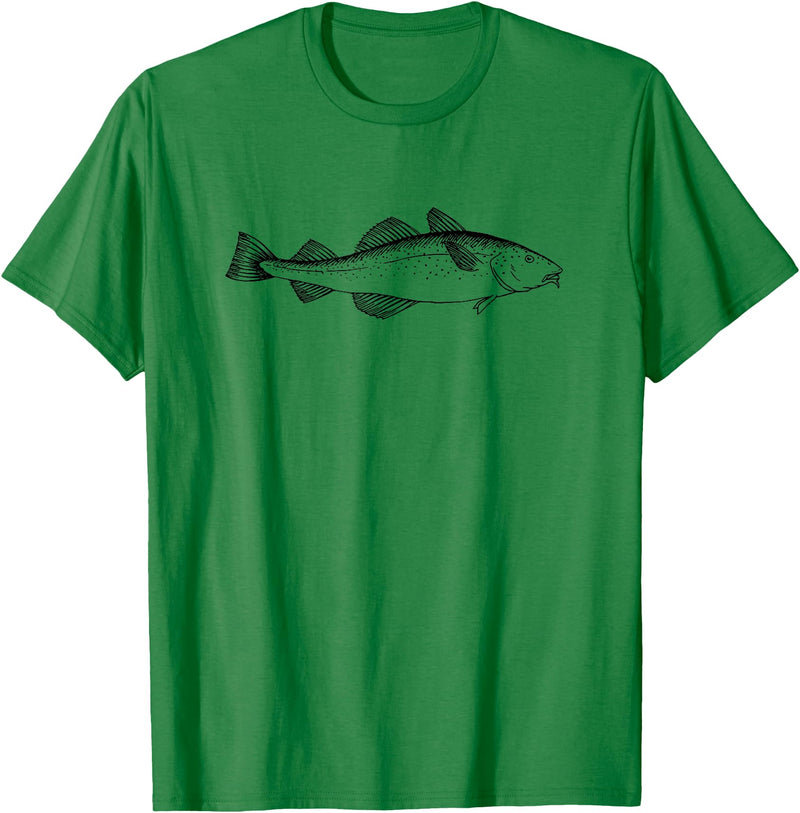 Fishing Cod Fish Cod Fish Graphic Fisherman T-Shirt - Kelly Green