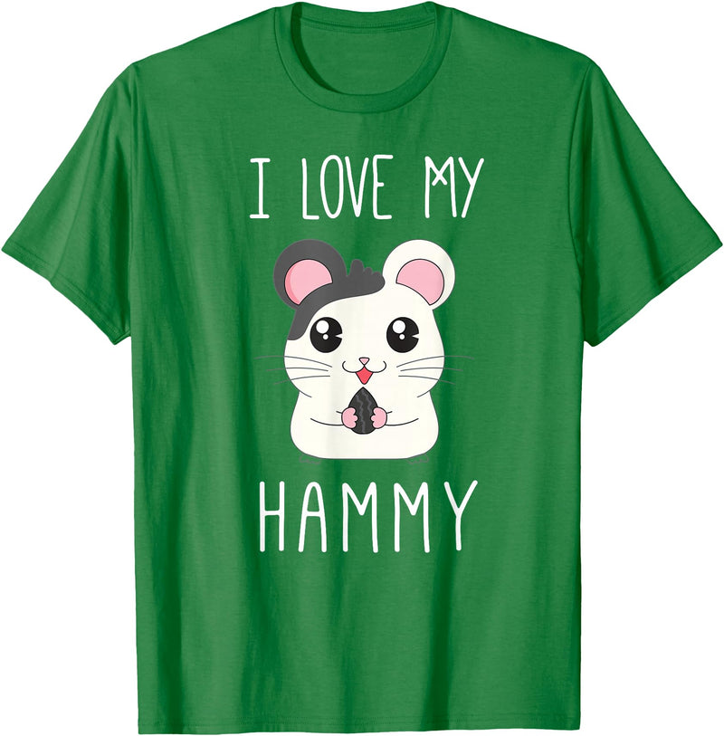 I Love My Hammy T Shirt for Hamster Lovers T-Shirt - Kelly Green