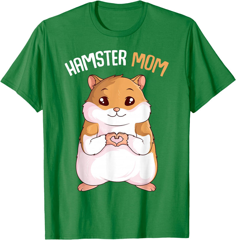 Women's Hamster Mom Hammy Girls T-Shirt - Kelly Green