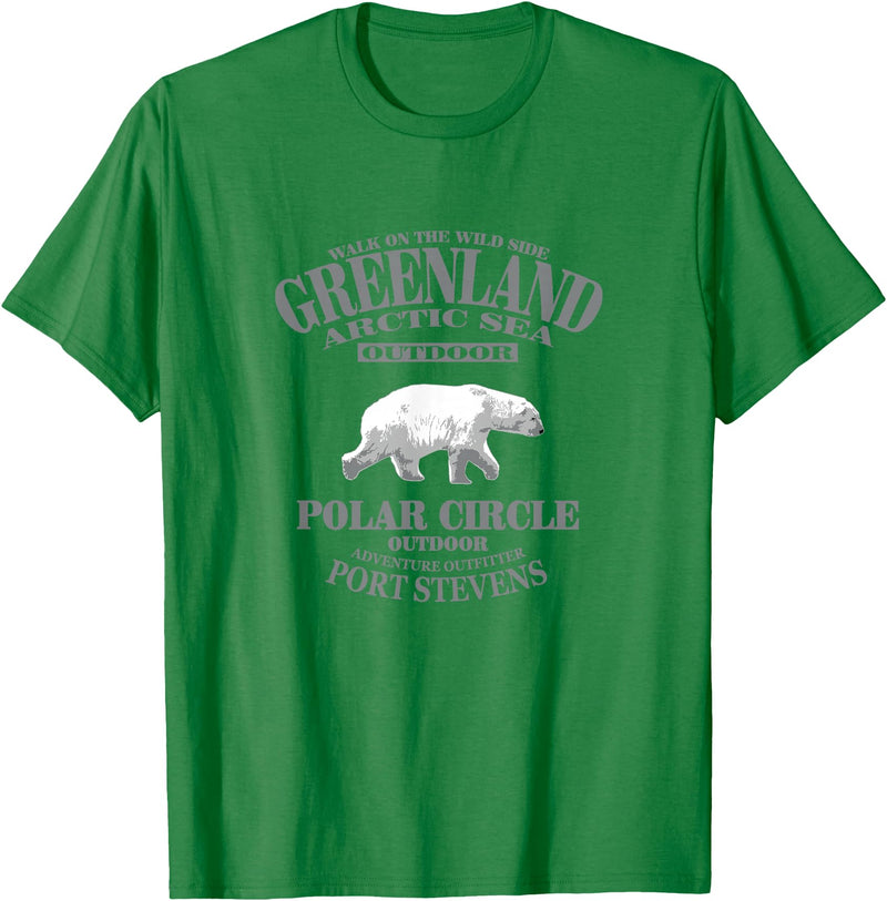 Port Stevens P.S.75 Design Greenland Polar Bear T-Shirt - Kelly Green