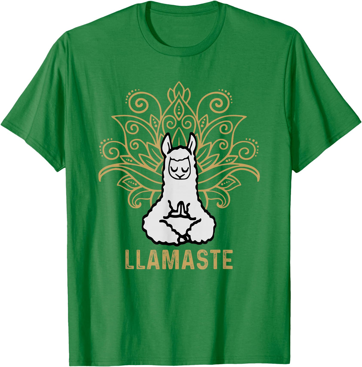 Lama Llamaste Family Summer Sport Yoga Gift Tees Llamaste Yoga Gift For Men Women Kids Lover Llama Yoga T-Shirt - Kelly Green