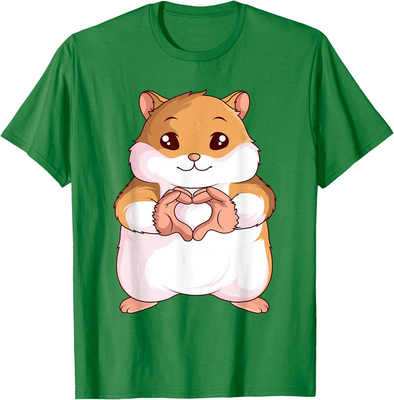 Hamster Lovers Girls Ladies T-Shirt - Kelly Green