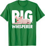 Pig Gift Pig Lover Stuff & Pig Novelty Accessories Cute Pig Whisperer Design For Men Women Farmer Pig Lovers T-Shirt - Kelly Green