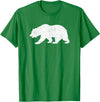 CALIFORNIA REPUBLIC GRIZZLY BEAR APPAREL California Grizzly Bear State Flag CALI Republic Silhouette T-Shirt - Kelly Green