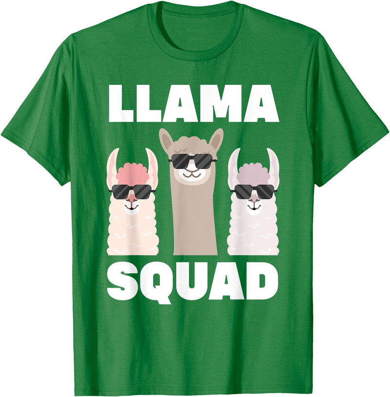 Funny Llama Gift Llama Lover Accessories & Stuff Funny Llama Design For Men Women Llama Alpaca Farm Animal T-Shirt - Kelly Green