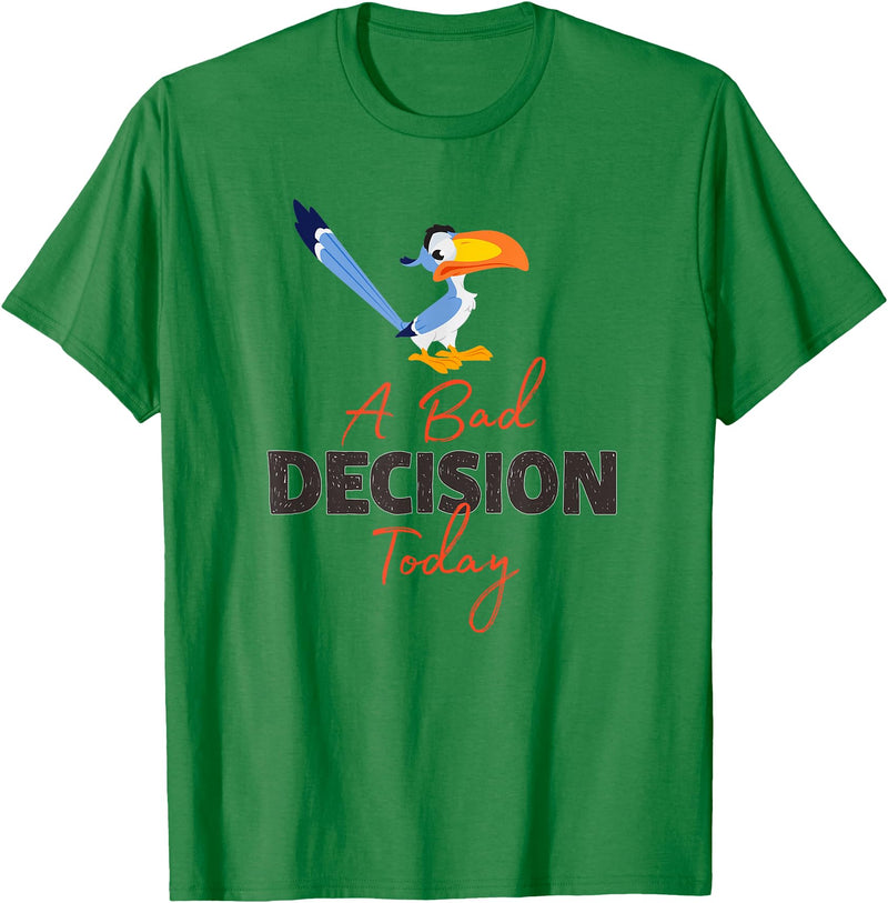 Disney The Lion King Zazu A Bad Decision Today T-Shirt - Kelly Green