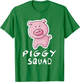 Super Pig Love Shirts Piggy Squad Cute Farm Animal Lover Adult & Toddler T-Shirt - Kelly Green