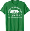 IN NATURE DESIGN CO. PEOPLE IN SLEEPING BAGS ARE BURRITOS TO BEARS T-Shirt - Kelly Green