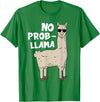Funny Llama Gift Llama Lover Accessories & Stuff Funny Llama Design For Men Women Kids Llama Alpaca Animal T-Shirt - Kelly Green