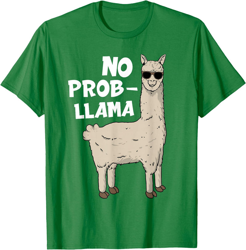 Funny Llama Gift Llama Lover Accessories & Stuff Funny Llama Design For Men Women Kids Llama Alpaca Animal T-Shirt - Kelly Green