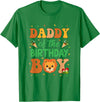 Dad Birthday Boy Family Matching Lion Daddy Of The Birthday Boy Lion Family Party Decorations T-Shirt - Kelly Green