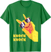 Cool Llama Humor Knock Knock Jokes Llama lovers Funny Llama Knock Knock Joke Llama With Sunglasses Alpaca T-Shirt - Kelly Green