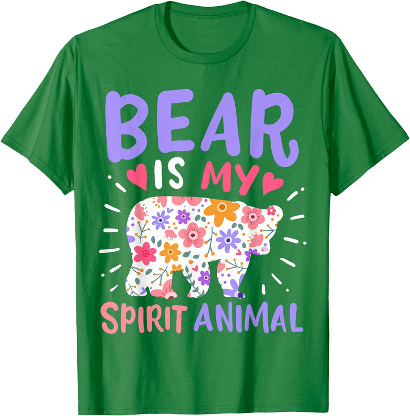 Bear Is My Spirit Animal Bear Spirit Animal T-Shirt - Kelly Green