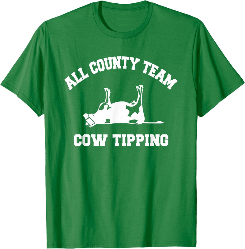 Goodtogotees All County Team Cow Tiping T-Shirt T-Shirt - Kelly Green