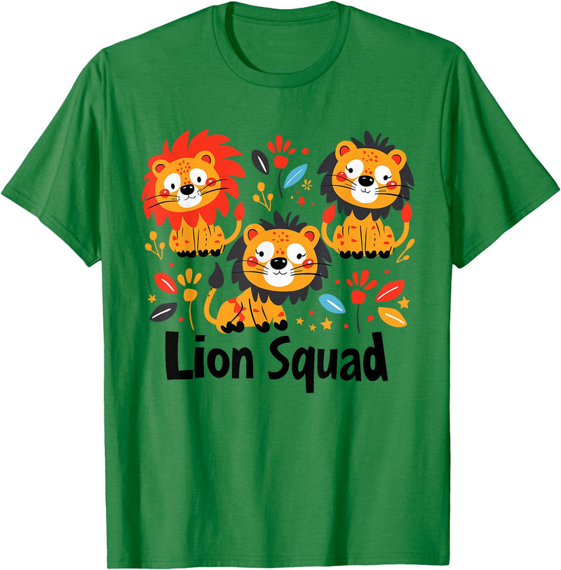 Lion Design for Lion Lovers Lion Squad Design for Lion Lover Stuff | Cool Lion T-Shirt - Kelly Green