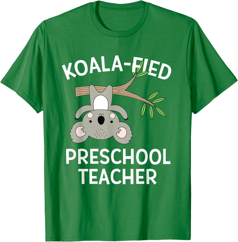 Preschool Teacher Gifts and Apparel Cute Koala Preschool Teacher T-Shirt Funny Pun Gift T-Shirt - Kelly Green