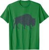 Bison Lover Gifts Wildlife I Bison Natural Reserve Vintage Buffalo I Distressed Bison T-Shirt - Kelly Green