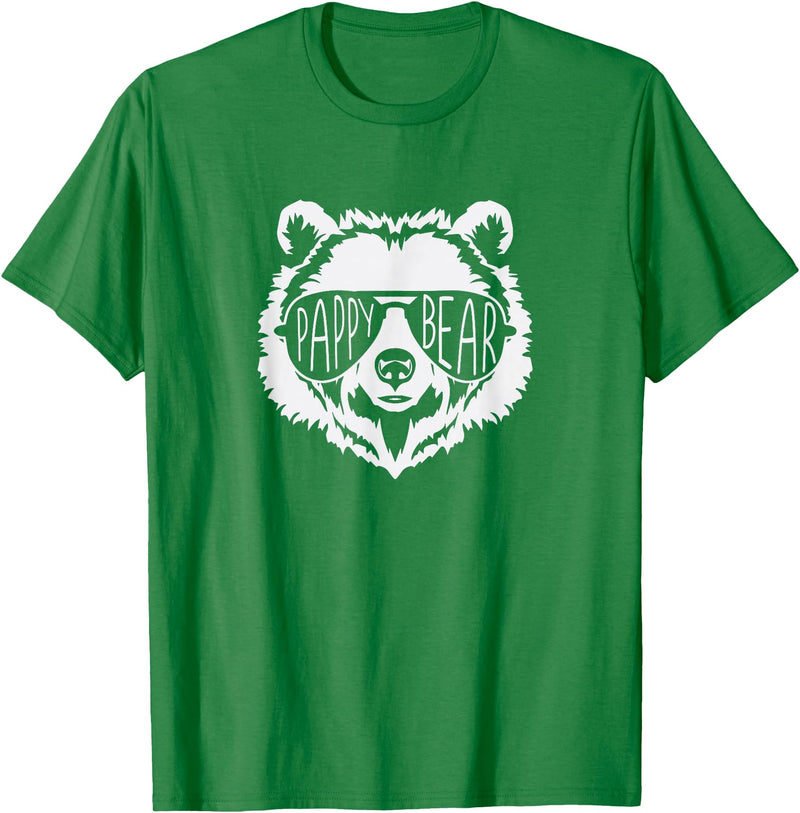 pappy Bear Family Apparel Pappy Bear Face with Sunglasses T-Shirt - Kelly Green