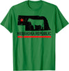 Treding T-Shirt Nebraska Republic T-Shirt Funny dairy Cow T-Shirt - Kelly Green
