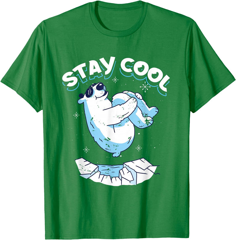 Stay Cool Polar Bear Arctic North Pole Gift Stay Cool | Polar Bear | Arctic North Pole T-Shirt - Kelly Green